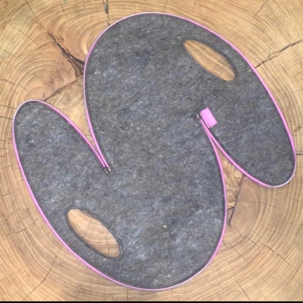 UM bag by Josh Jakus Gray Wool Handbag